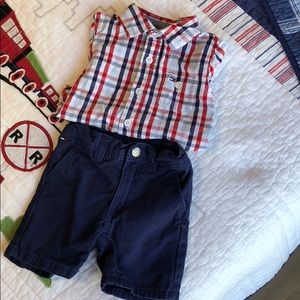 Tommy Hilfiger plaid shirt set